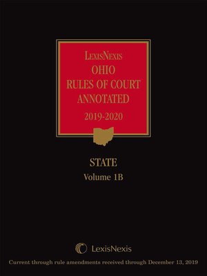 cover image of LexisNexis Ohio Rules of Court Annotated